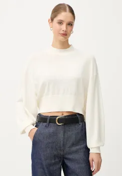 United Colors of Benetton pulover din amestec de lana culoarea bej, light, cu turtleneck, 1Y6SD2041 imagine
