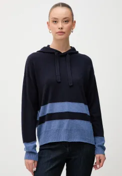 United Colors of Benetton pulover din amestec de lana culoarea bleumarin, light, 102HE203V imagine