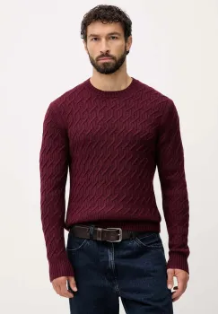 United Colors of Benetton pulover din amestec de lana culoarea bordo, 1335U10A9 imagine