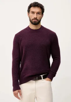 United Colors of Benetton pulover din amestec de lana culoarea bordo, 1L5YU10AD imagine