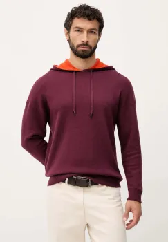 United Colors of Benetton pulover din amestec de lana culoarea bordo, 1Y6SK201X imagine