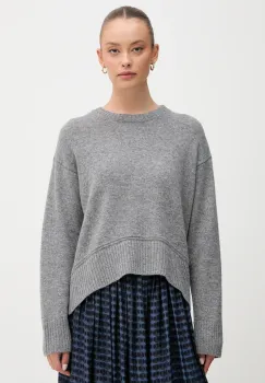 United Colors of Benetton pulover din amestec de lana culoarea gri, 1244D10BC imagine