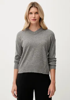United Colors of Benetton pulover din amestec de lana culoarea gri, light, 102HD4032 imagine