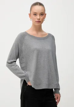United Colors of Benetton pulover din amestec de lana culoarea gri, light, 1Y6SD10EG imagine