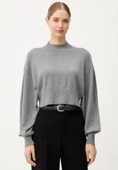United Colors of Benetton pulover din amestec de lana culoarea gri, light, cu turtleneck, 1Y6SD2041 imagine