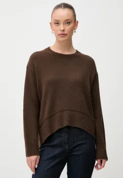 United Colors of Benetton pulover din amestec de lana culoarea maro, 1244D10BC imagine