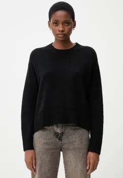 United Colors of Benetton pulover din amestec de lana culoarea negru, 1244D10BC imagine