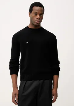 United Colors of Benetton pulover din amestec de lana culoarea negru, 1444U10AZ imagine