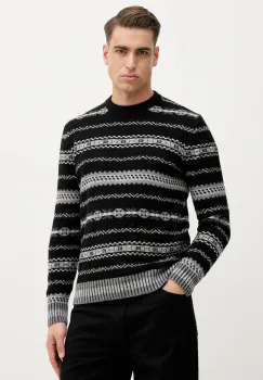 United Colors of Benetton pulover din amestec de lana culoarea negru, 18AYK10AP imagine