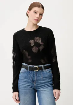 United Colors of Benetton pulover din amestec de lana culoarea negru, 18L4E10EW imagine