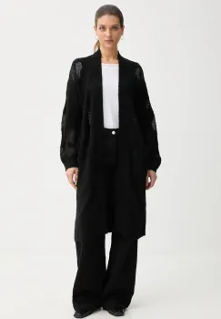 United Colors of Benetton pulover din amestec de lana culoarea negru, 18L4EN00J imagine