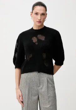 United Colors of Benetton pulover din amestec de lana culoarea negru, light, 18L4E10EV imagine