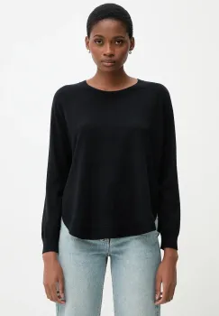 United Colors of Benetton pulover din amestec de lana culoarea negru, light, 1Y6SD10EG imagine