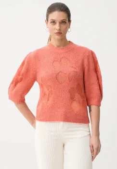 United Colors of Benetton pulover din amestec de lana culoarea portocaliu, light, 18L4E10EV imagine