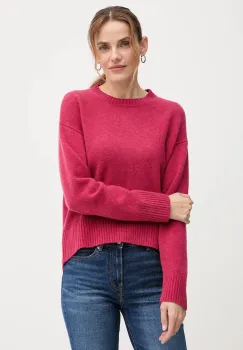 United Colors of Benetton pulover din amestec de lana culoarea roz, 1244D10BC imagine