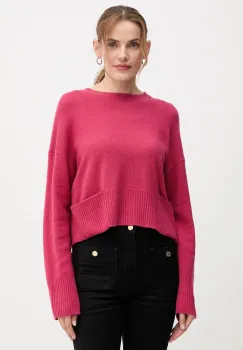 United Colors of Benetton pulover din amestec de lana culoarea roz, light, 126WD10E4 imagine