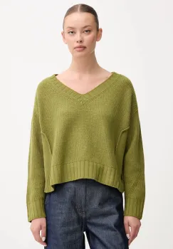 United Colors of Benetton pulover din amestec de lana culoarea verde, 126WD402Z imagine