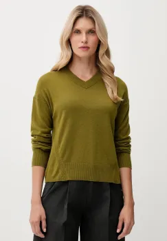 United Colors of Benetton pulover din amestec de lana culoarea verde, light, 102HD4032 imagine