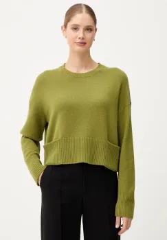 United Colors of Benetton pulover din amestec de lana culoarea verde, light, 126WD10E4 imagine