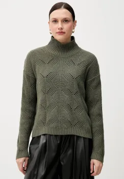 United Colors of Benetton pulover din amestec de lana culoarea verde, light, cu turtleneck, 1FDFD10F2 imagine