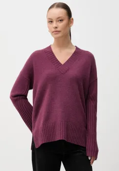 United Colors of Benetton pulover din amestec de lana culoarea violet, 1244D403A imagine