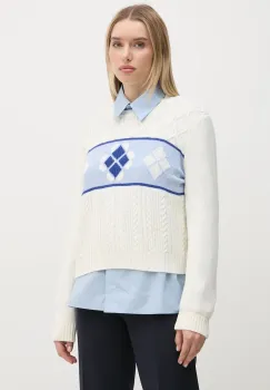 United Colors of Benetton pulover din amestec de lana femei, culoarea bej, light, 1335E10B4 imagine