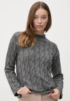 United Colors of Benetton pulover din amestec de lana femei, culoarea gri, 1335D2467 imagine