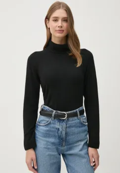 United Colors of Benetton pulover din amestec de lana femei, culoarea gri, light, cu guler, 1035D2551 imagine