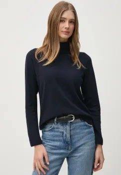 United Colors of Benetton pulover din amestec de lana femei, culoarea gri, light, cu guler, 1035D2551 imagine