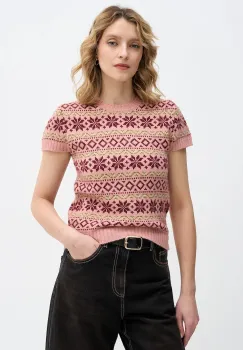 United Colors of Benetton pulover din amestec de lana x Stranger Things culoarea roz, 171RE10EN imagine