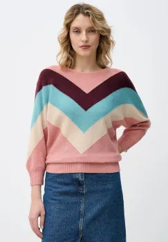 United Colors of Benetton pulover din amestec de lana x Stranger Things culoarea roz, light, 1VUDE10EP imagine