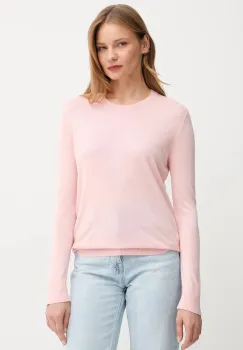 United Colors of Benetton pulover din amestec de matase femei, culoarea roz, light, 1ZRED10CP imagine