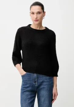 United Colors of Benetton pulover din amestec de mohair culoarea negru, 1VAAD10F4 imagine