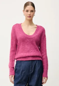 United Colors of Benetton pulover din amestec de mohair culoarea violet, 1VAAD10EX imagine