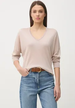 United Colors of Benetton pulover femei, culoarea bej, light, 103VD402R imagine