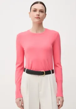 United Colors of Benetton pulover femei, culoarea roz, light, 104HD10CB imagine