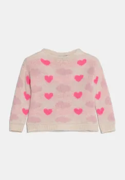 United Colors of Benetton pulover pentru copii din amestec de lana culoarea bej, calduros, 106QH102H imagine