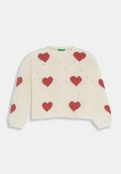 United Colors of Benetton pulover pentru copii din amestec de lana culoarea bej, light, 1076H102A imagine