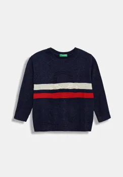United Colors of Benetton pulover pentru copii din amestec de lana culoarea bleumarin, light, 1041H102X imagine