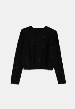 United Colors of Benetton pulover pentru copii din amestec de lana culoarea negru, light, 15V8C107D imagine
