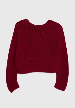 United Colors of Benetton pulover pentru copii din amestec de lana culoarea roz imagine