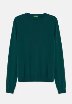 United Colors of Benetton pulover pentru copii din amestec de lana culoarea verde, light, 1032C106W imagine