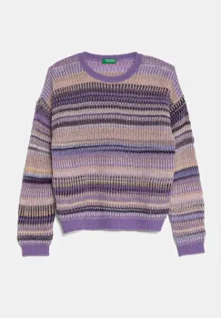 United Colors of Benetton pulover pentru copii din amestec de lana culoarea violet, 116QQ107L imagine