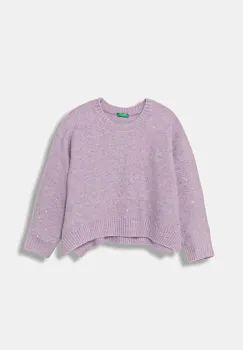 United Colors of Benetton pulover pentru copii din amestec de lana culoarea violet, 1VPUC108V imagine