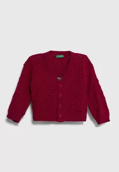 United Colors of Benetton pulover pentru copii din amestec de lana culoarea violet imagine