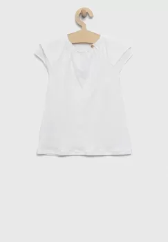 United Colors of Benetton rochie bebe culoarea alb, mini, evazati imagine