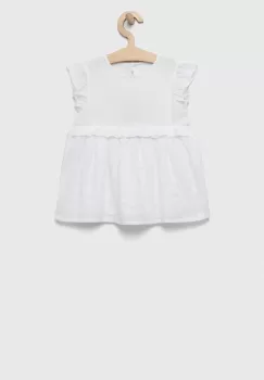 United Colors of Benetton rochie bebe culoarea alb, mini, evazati imagine