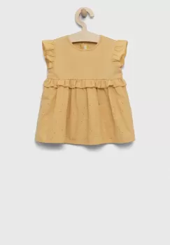 United Colors of Benetton rochie bebe culoarea bej, mini, evazati imagine