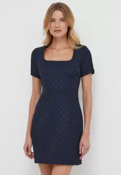 United Colors of Benetton rochie culoarea albastru marin, mini, mulata imagine