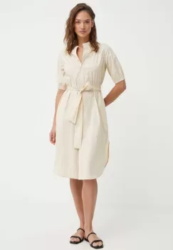 United Colors of Benetton rochie culoarea bej, maxi, drept imagine